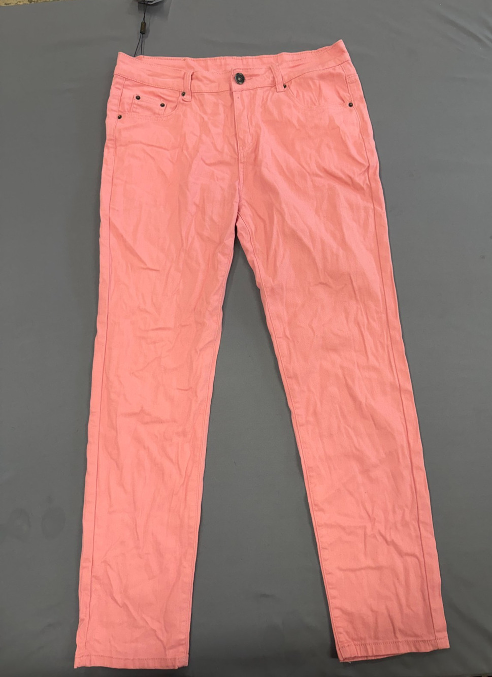 WULFUL Men's Size 34 Pink Jeans Straight Leg 5 Pocket Denim Pants NWT Salmon Cor